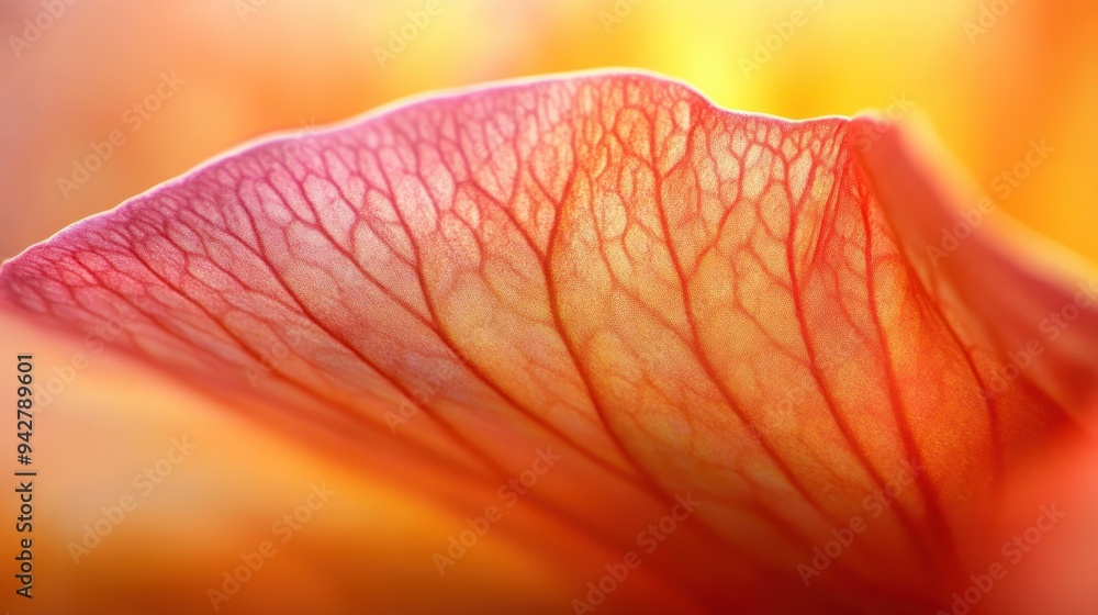 Poster close-up of a delicate flower petal with visible veins and texture