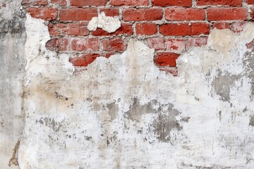Brick, red brick, white cement, wallpaper, texture, rough brick , ai