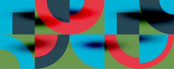 Neo memphis geometric pattern with circles, squares. Pop art abstract background for covers, banners, flyers and posters and other templates