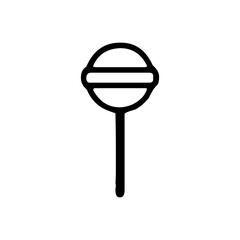 Candy icon black and white