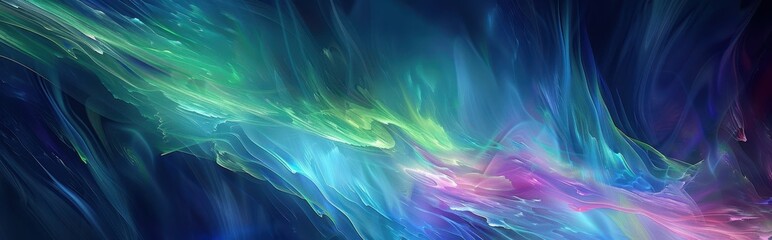 Abstract Blue, Green, and Purple Swirls