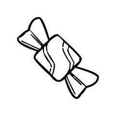 Candy icon black and white