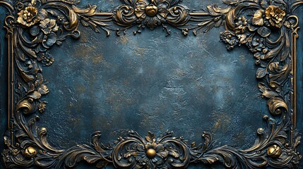 Halloween decorative gothic frame, ideal for invitations, banners, or cards with copy space.