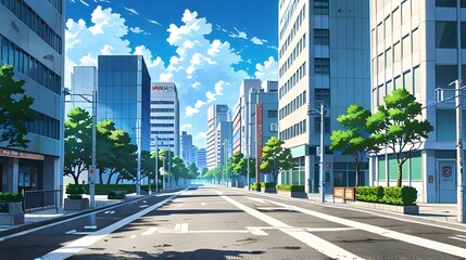 Obraz premium office building in the city Generative Ai 