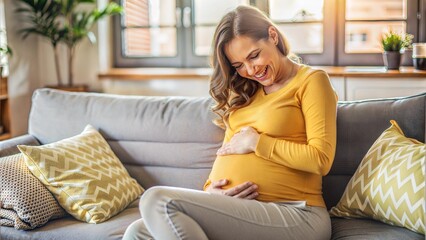 Obraz premium Happy smiling mother woman hugging and smiling
