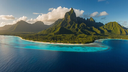 Fototapeta premium A Blonde Abroad's French Polynesia Itinerary