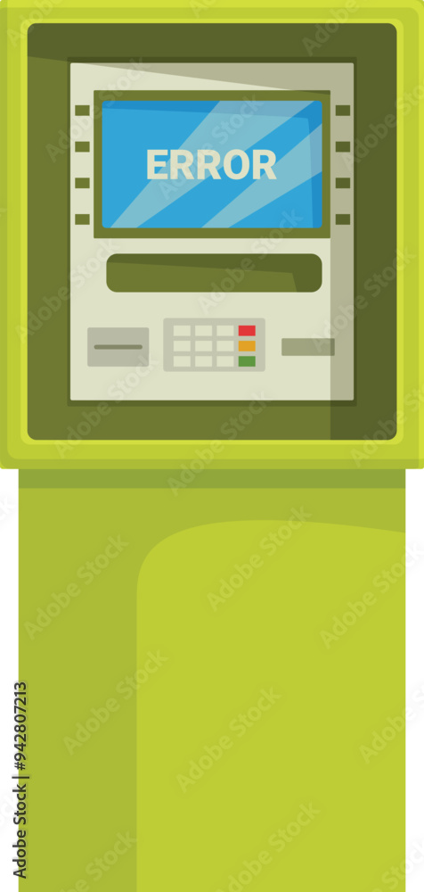 Poster green atm is showing error message on the screen