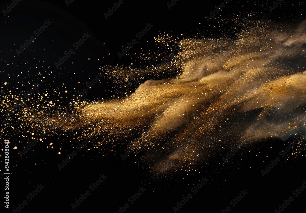 Canvas Prints Golden Dust Explosion