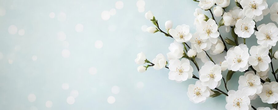 Beautiful white blooms against a subtle bokeh background, evoking a sense of calm and reverence, perfect for funeral and sympathy cards
