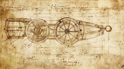 Obraz premium Abstract outline of an awesome vehicle design. The drawing features a spectacular machinery concept.