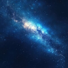 Obraz premium Beautiful Blue Galaxy Background