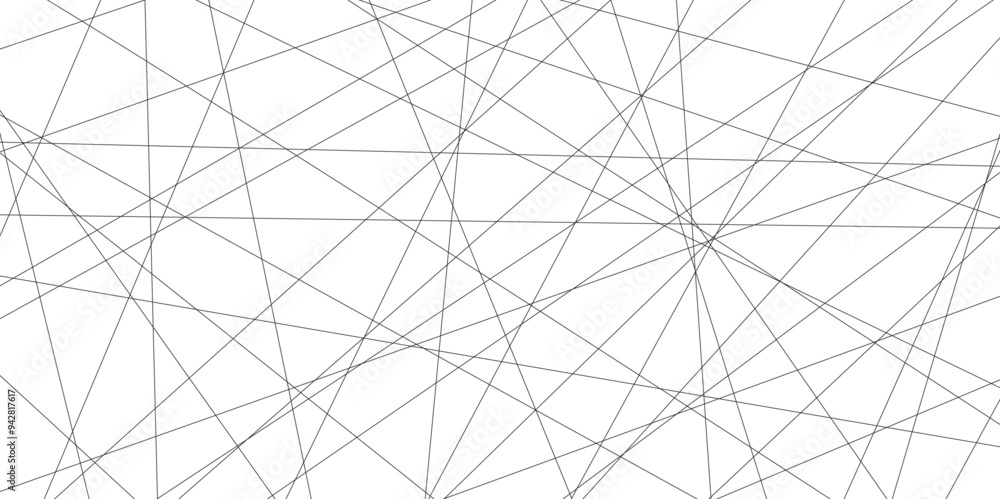 Poster Abstract black lines with white background. Creative and geometric shape with luxury pattern and paper texture design. abstract background with stripes for website design Technology background.	