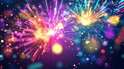 Fototapeta premium fireworks in the night sky