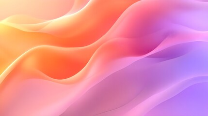 Obraz premium Abstract Background with Pastel Orange and Purple Waves