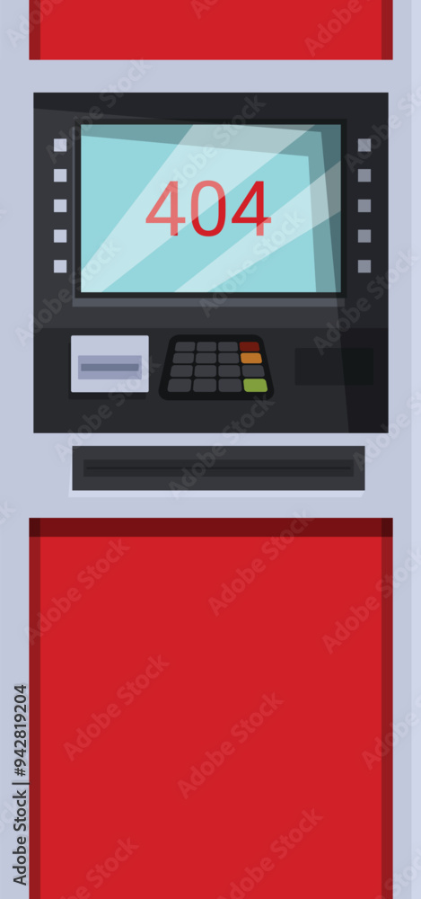 Poster atm machine is showing error 404 not found on the screen