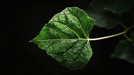 Close-up of a Vibrant Green Leaf