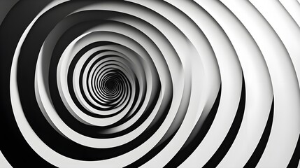 Naklejka premium Abstract Black and White Spiral Background