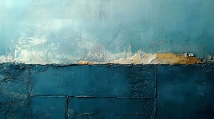 Obraz premium Abstract Blue and Gold Textured Wall Background