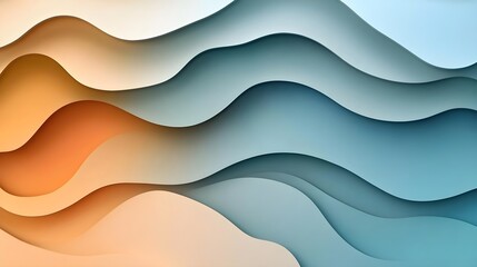 Obraz premium Abstract Blue and Orange Wavy Background Design