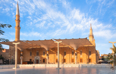 The famous Al-Hussein Mosque. This building is a mausoleum of Husayn ibn Ali. It is built in 1154 -...
