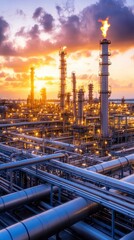 Advanced sensors are used to monitor crude oil refining processes, ensuring precision and efficiency in meeting demand.