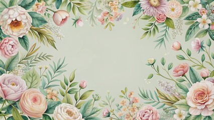 Obraz premium of delicate pastel florals and botanicals , pastel tones, flowers, plants, nature, delicate, soft, feminine, bloom, petals
