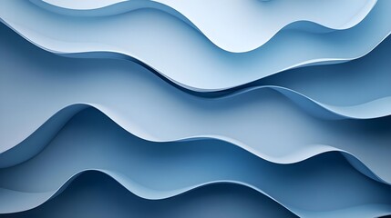Fototapeta premium Abstract Blue Wave Background - Modern Design, Digital Art