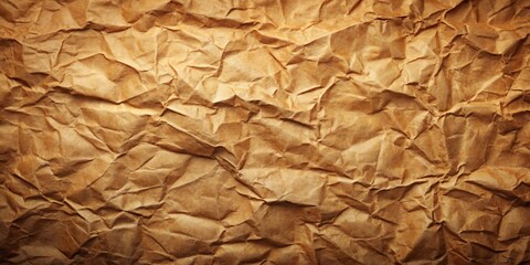 Fototapeta premium Wrinkled vintage paper texture with crumpled brown antique look