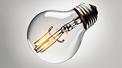 light bulb on white background
