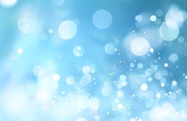 Colorful Bokeh Lights on Blue Background. Vector Illustration Of Wallpaper Backdrop