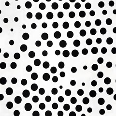 A black and white image of many small black dots. The dots are arranged in a pattern that creates a sense of movement and energy. The image is abstract and open to interpretation