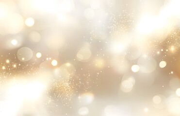 Defocused abstract bokeh background beige pastel colored, flare from lights, beige monochrome photo