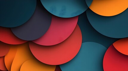 Abstract Colorful Circles Pattern Background
