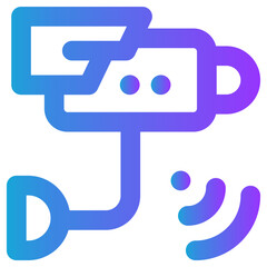 cctv icon vector illustration of smart city symbol perfect gradient line vector background 