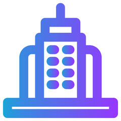 dome city icon vector illustration of smart city symbol perfect gradient line vector background 