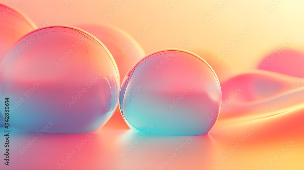 Poster abstract colorful sphere background design