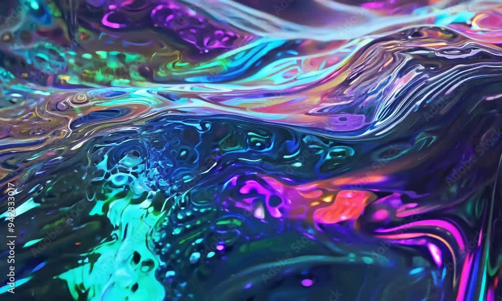 Poster a mesmerizing flow of vibrant colors blending seamlessly in an abstract dance of light and motion du