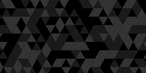 Obraz premium Geometric vector seamless technology black, gray cube square paper background. surface creative diamond mosaic gradient pattern black Polygon digital triangle, business and corporate background.