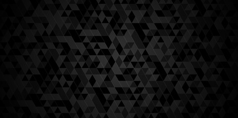 Geometric vector seamless technology black, gray cube square paper background. surface creative diamond mosaic gradient pattern black Polygon digital triangle, business and corporate background.