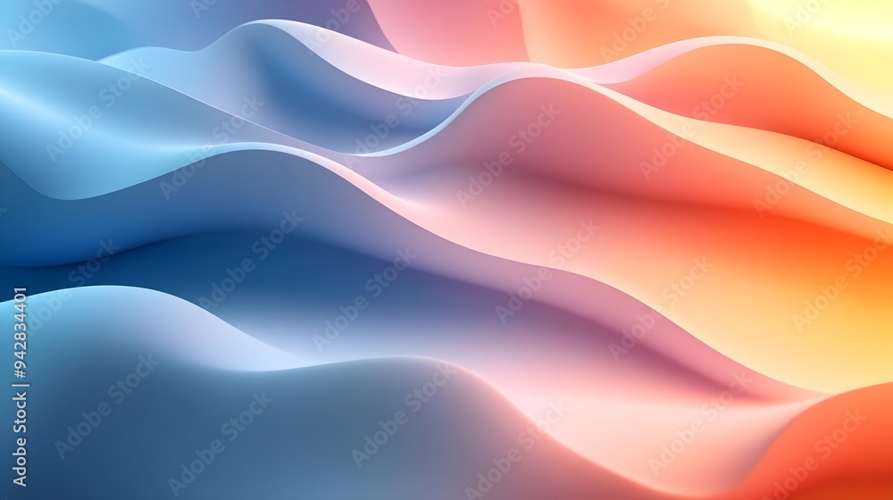 Poster abstract colorful wavy background for design