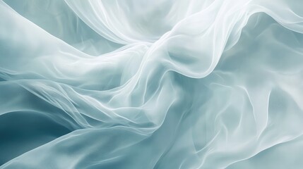 Fototapeta premium Dreamy abstract backdrop with fluid transitions between gentle gray and bright aquamarine shades.