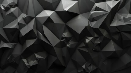 Fototapeta premium Abstract Black Polygonal Background