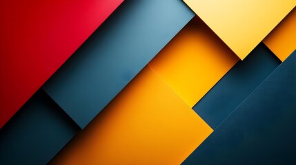 Abstract Geometric Background with Red, Blue, and Yellow