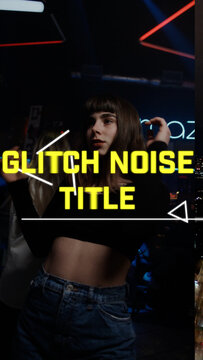 Vertical Glitch Noise Replacement Title