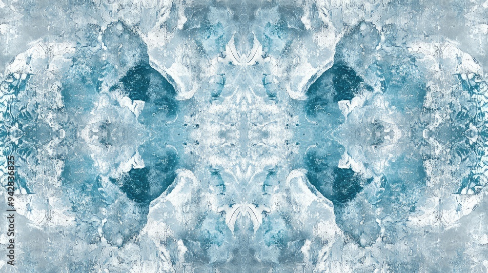 Aufkleber subtle abstract design blending muted gray with fresh aquamarine in an intricate pattern.