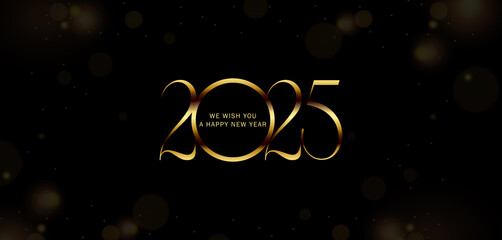 A vibrant wallpaper celebrating the arrival of Happy New Year 2025, featuring festive designs and joyful colors