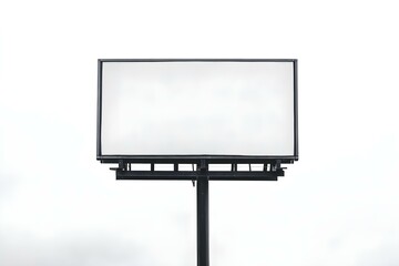 Fototapeta premium Blank Billboard Against a White Sky
