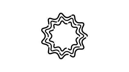 sound wave, black isolated silhouette