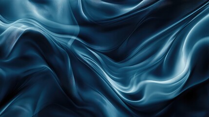 Obraz premium Dreamy abstract backdrop with fluid transitions between dark black blue and soft aquamarine shades.
