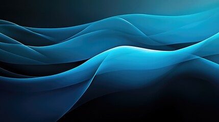 Obraz premium Modern abstract background with a gradient of dark black blue transitioning into vibrant aquamarine.